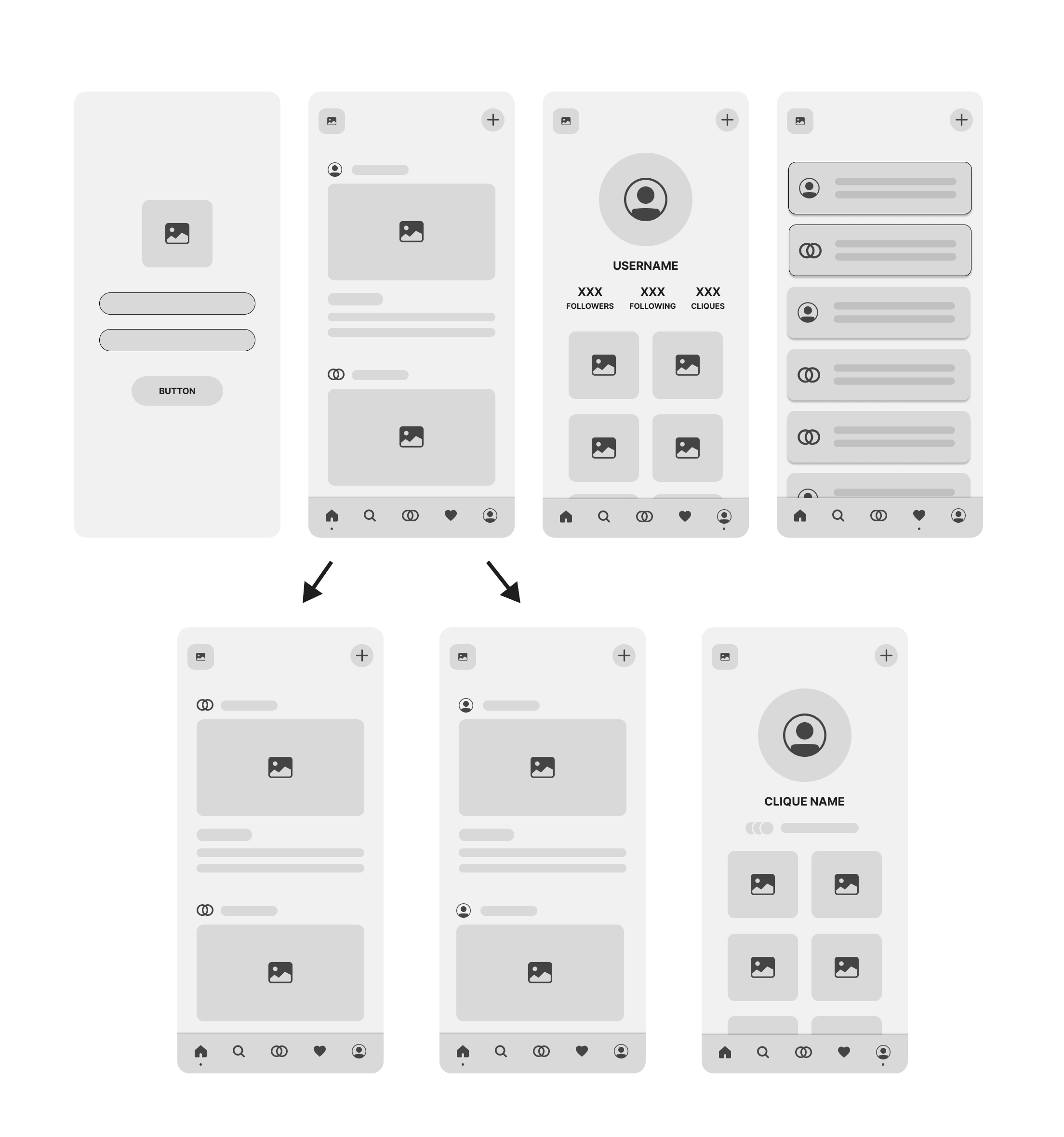Low-Fidelity Wireframes